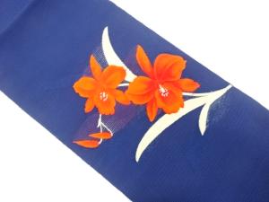 いづくら製　絽　洋花模様織り出し　名古屋帯